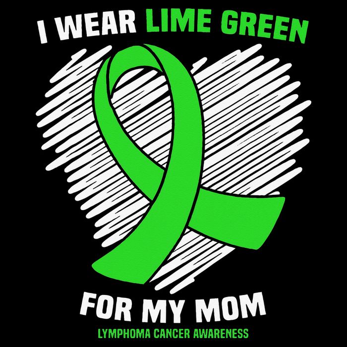 I Wear Lime Green For My Mom Lymphoma Cancer Awareness Flatbill Hat
