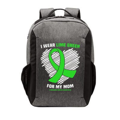 I Wear Lime Green For My Mom Lymphoma Cancer Awareness Vector Backpack