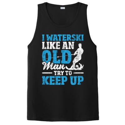 I Waterski Like An Old Grandpa Waterskier Waterskiing Funny Gift PosiCharge Competitor Tank