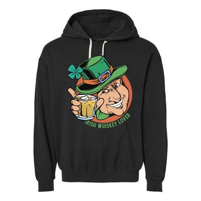 Irish Whiskey Lover St Patricks Day Garment-Dyed Fleece Hoodie
