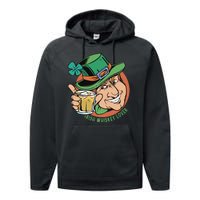 Irish Whiskey Lover St Patricks Day Performance Fleece Hoodie