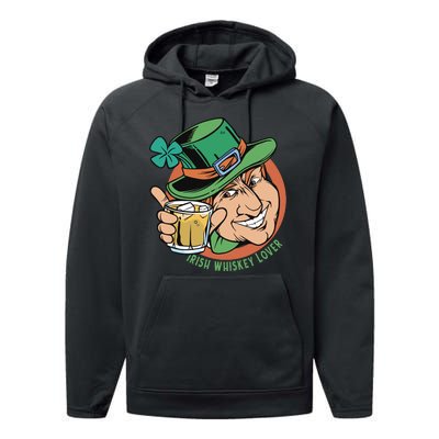 Irish Whiskey Lover St Patricks Day Performance Fleece Hoodie