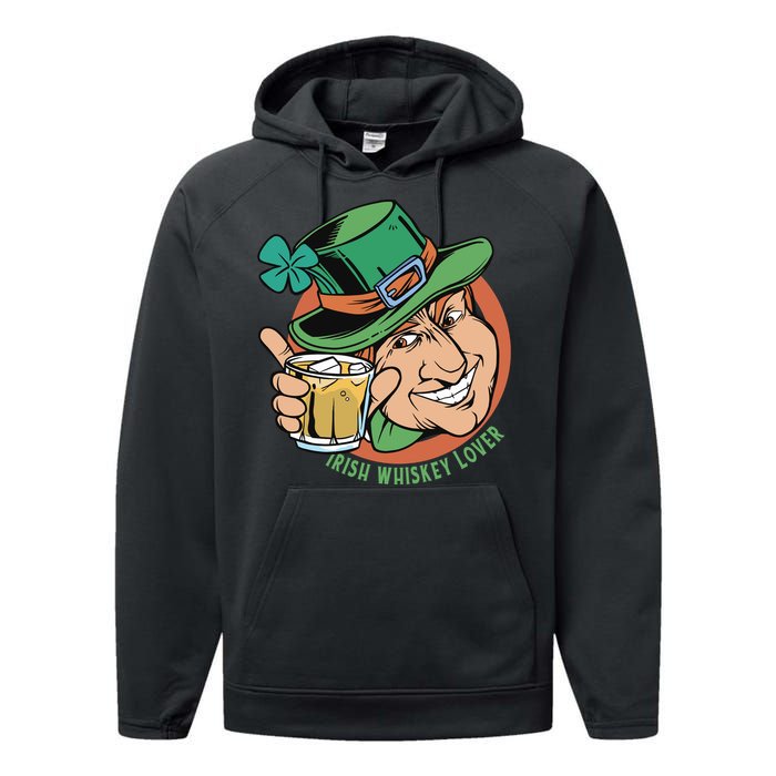 Irish Whiskey Lover St Patricks Day Performance Fleece Hoodie