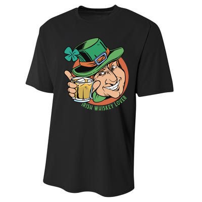 Irish Whiskey Lover St Patricks Day Performance Sprint T-Shirt