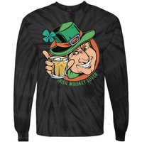 Irish Whiskey Lover St Patricks Day Tie-Dye Long Sleeve Shirt