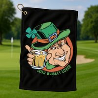 Irish Whiskey Lover St Patricks Day Golf Towel