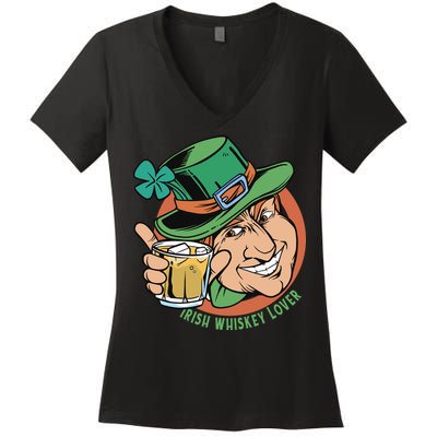 Irish Whiskey Lover St Patricks Day Women's V-Neck T-Shirt