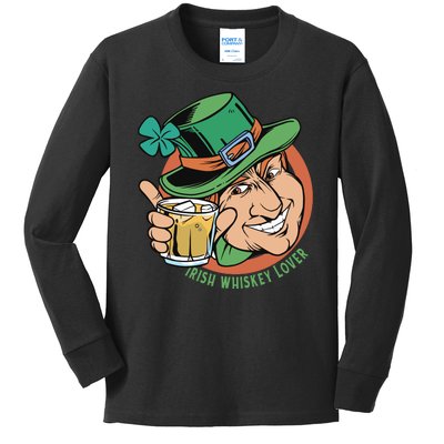 Irish Whiskey Lover St Patricks Day Kids Long Sleeve Shirt