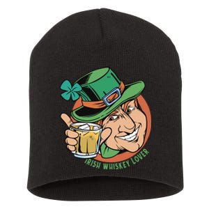 Irish Whiskey Lover St Patricks Day Short Acrylic Beanie