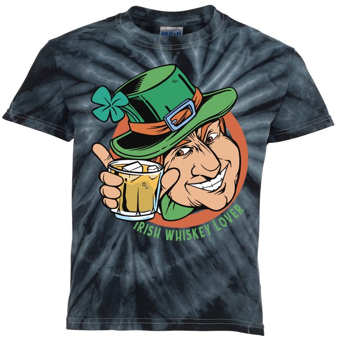 Irish Whiskey Lover St Patricks Day Kids Tie-Dye T-Shirt