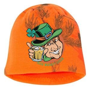 Irish Whiskey Lover St Patricks Day Kati - Camo Knit Beanie