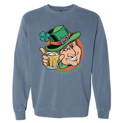 Irish Whiskey Lover St Patricks Day Garment-Dyed Sweatshirt