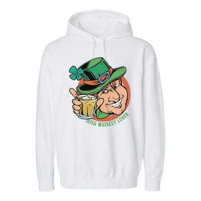 Irish Whiskey Lover St Patricks Day Garment-Dyed Fleece Hoodie