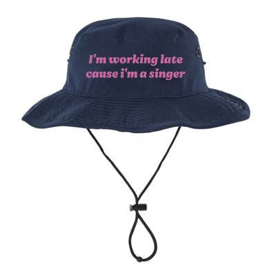 IM Working Late Cause IM A Singer Funny Sweat Bucket Hat