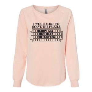 I Would Like To Solve The Puzzle Fuck The Patriarchy Womens California Wash Sweatshirt