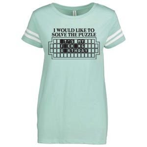 I Would Like To Solve The Puzzle Fuck The Patriarchy Enza Ladies Jersey Football T-Shirt