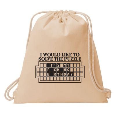 I Would Like To Solve The Puzzle Fuck The Patriarchy Drawstring Bag