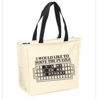 I Would Like To Solve The Puzzle Fuck The Patriarchy Zip Tote Bag