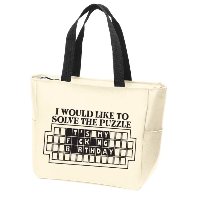 I Would Like To Solve The Puzzle Fuck The Patriarchy Zip Tote Bag