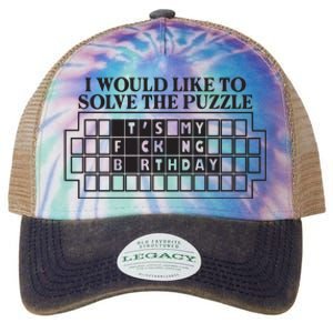 I Would Like To Solve The Puzzle Fuck The Patriarchy Legacy Tie Dye Trucker Hat