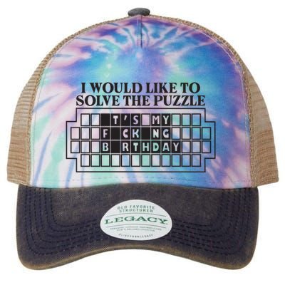 I Would Like To Solve The Puzzle Fuck The Patriarchy Legacy Tie Dye Trucker Hat