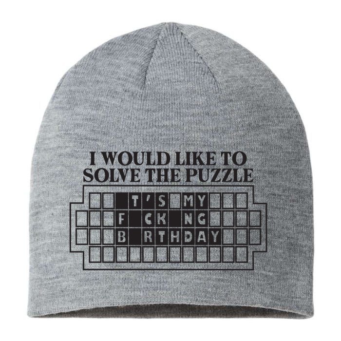 I Would Like To Solve The Puzzle Fuck The Patriarchy Sustainable Beanie
