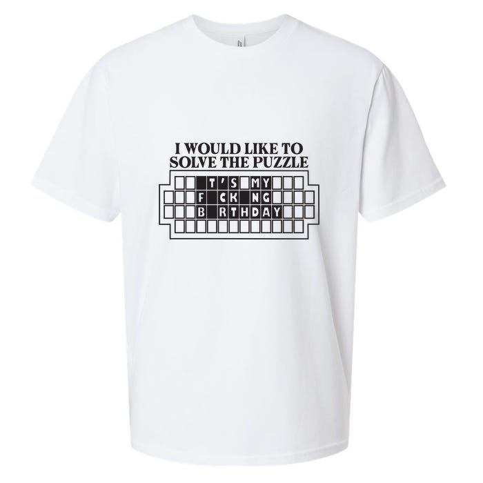 I Would Like To Solve The Puzzle Fuck The Patriarchy Sueded Cloud Jersey T-Shirt