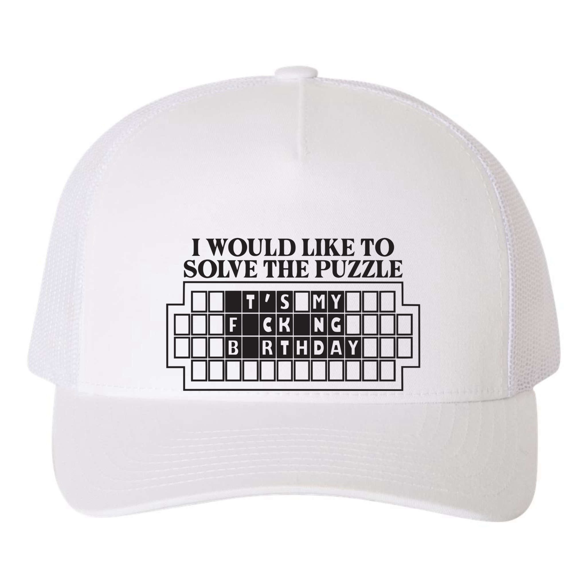 I Would Like To Solve The Puzzle Fuck The Patriarchy Yupoong Adult 5-Panel Trucker Hat