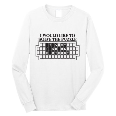 I Would Like To Solve The Puzzle Fuck The Patriarchy Long Sleeve Shirt