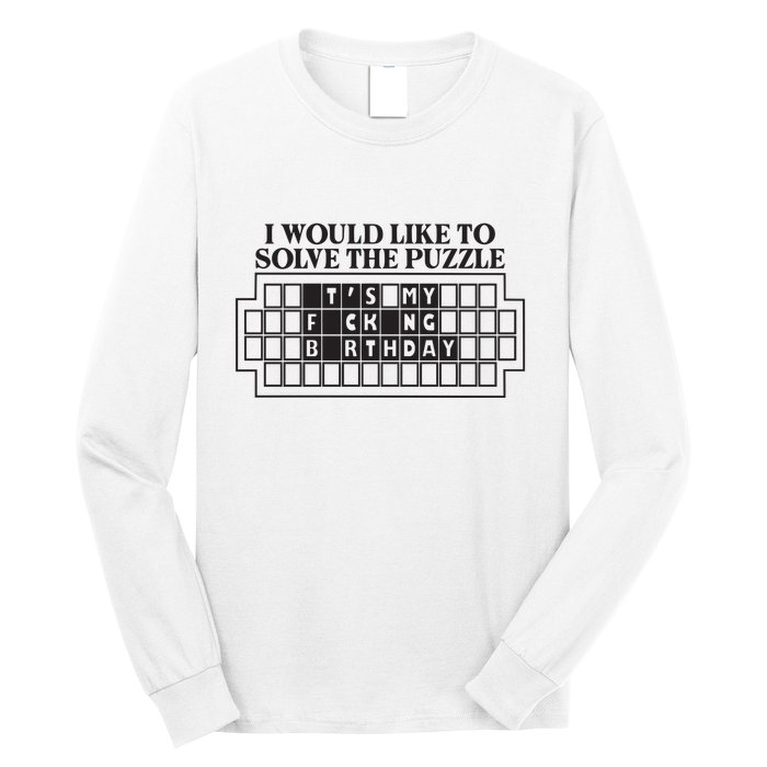 I Would Like To Solve The Puzzle Fuck The Patriarchy Long Sleeve Shirt