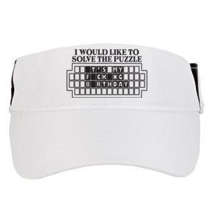 I Would Like To Solve The Puzzle Fuck The Patriarchy Adult Drive Performance Visor