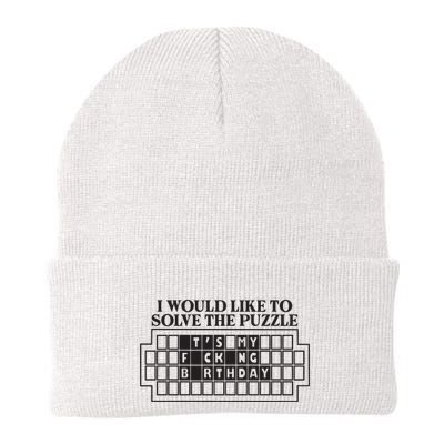 I Would Like To Solve The Puzzle Fuck The Patriarchy Knit Cap Winter Beanie