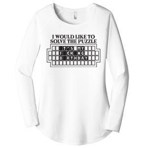 I Would Like To Solve The Puzzle Fuck The Patriarchy Women's Perfect Tri Tunic Long Sleeve Shirt