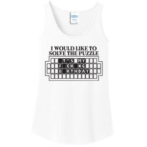 I Would Like To Solve The Puzzle Fuck The Patriarchy Ladies Essential Tank