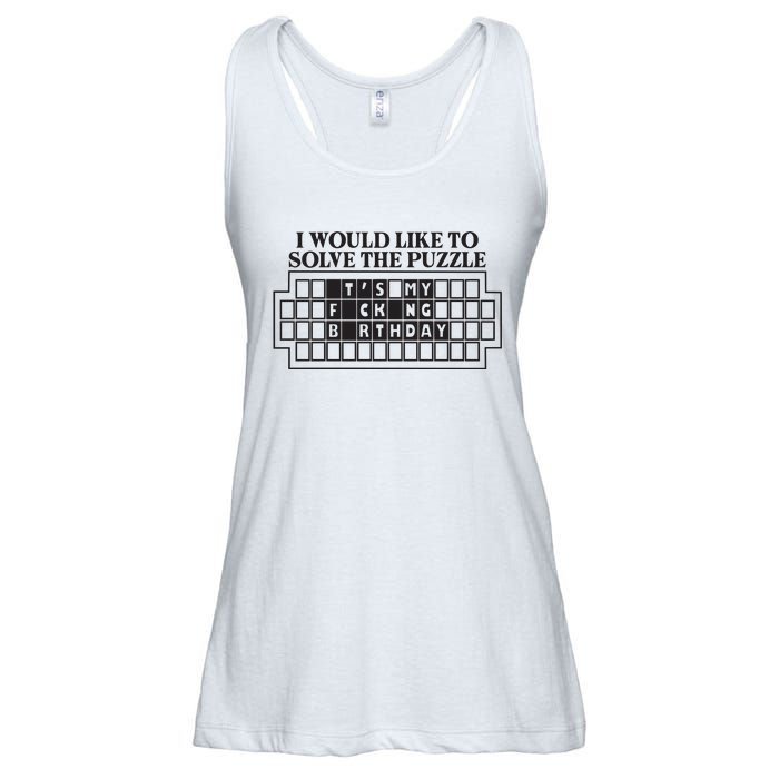 I Would Like To Solve The Puzzle Fuck The Patriarchy Ladies Essential Flowy Tank