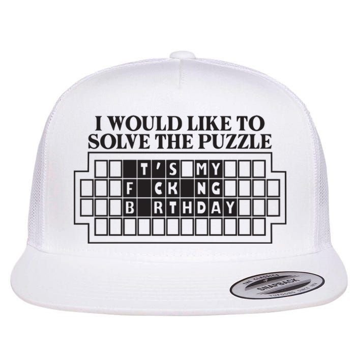 I Would Like To Solve The Puzzle Fuck The Patriarchy Flat Bill Trucker Hat