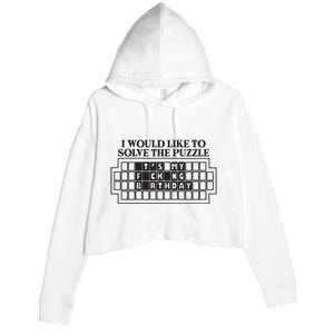 I Would Like To Solve The Puzzle Fuck The Patriarchy Crop Fleece Hoodie