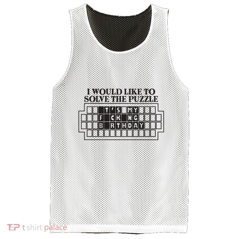 I Would Like To Solve The Puzzle Fuck The Patriarchy Mesh Reversible Basketball Jersey Tank