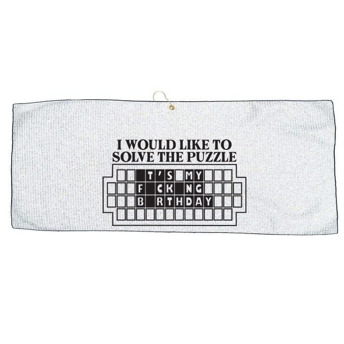 I Would Like To Solve The Puzzle Fuck The Patriarchy Large Microfiber Waffle Golf Towel
