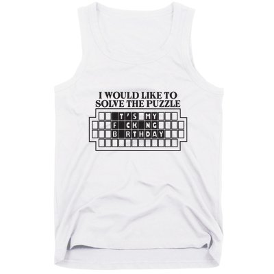 I Would Like To Solve The Puzzle Fuck The Patriarchy Tank Top