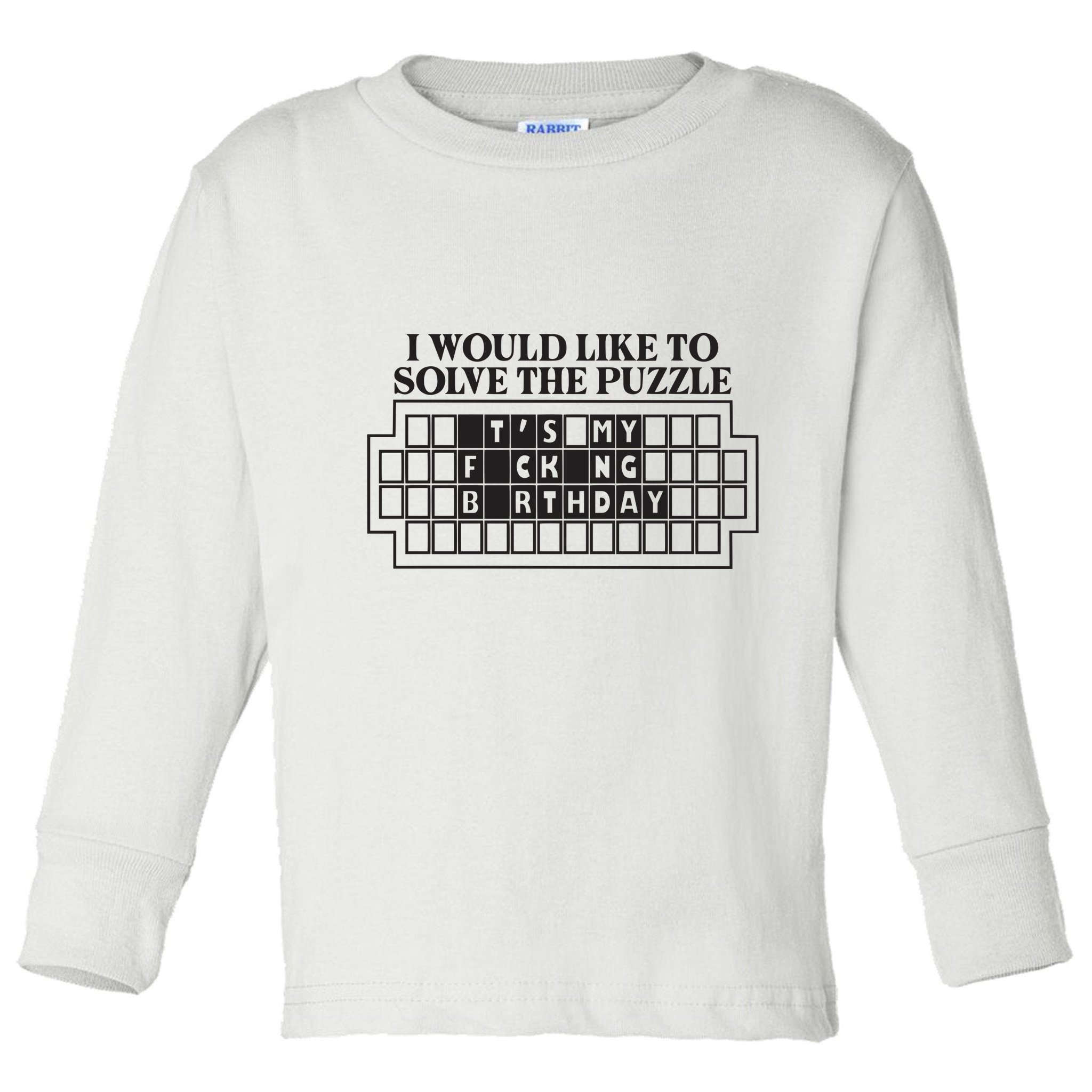 I Would Like To Solve The Puzzle Fuck The Patriarchy Toddler Long Sleeve Shirt