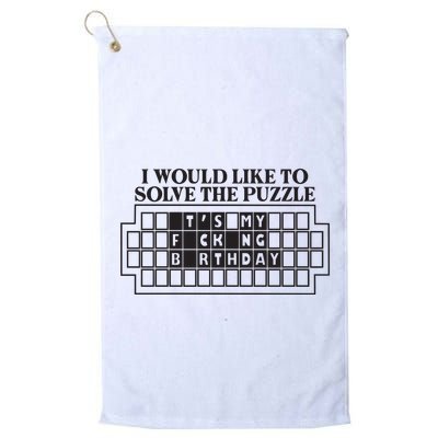 I Would Like To Solve The Puzzle Fuck The Patriarchy Golf Towel