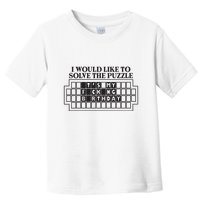 I Would Like To Solve The Puzzle Fuck The Patriarchy Toddler T-Shirt