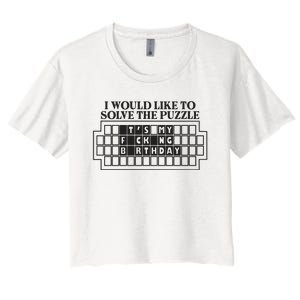 I Would Like To Solve The Puzzle Fuck The Patriarchy Women's Crop Top Tee