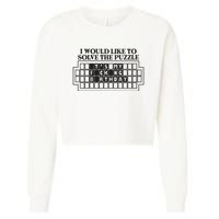 I Would Like To Solve The Puzzle Fuck The Patriarchy Cropped Pullover Crew