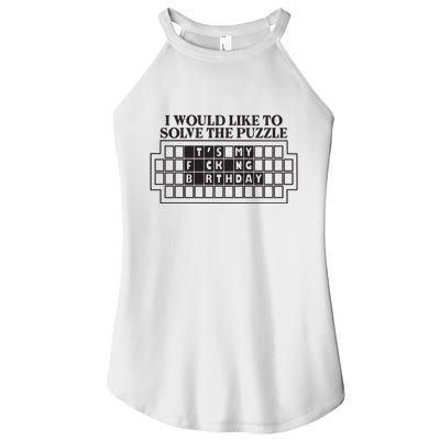 I Would Like To Solve The Puzzle Fuck The Patriarchy Women's Perfect Tri Rocker Tank