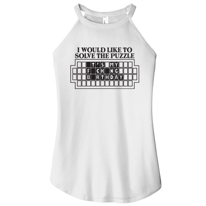 I Would Like To Solve The Puzzle Fuck The Patriarchy Women's Perfect Tri Rocker Tank