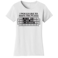 I Would Like To Solve The Puzzle Fuck The Patriarchy Women's T-Shirt