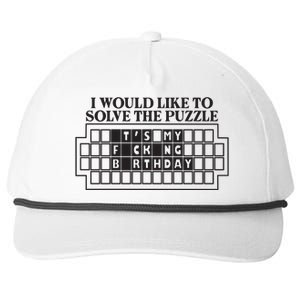 I Would Like To Solve The Puzzle Fuck The Patriarchy Snapback Five-Panel Rope Hat