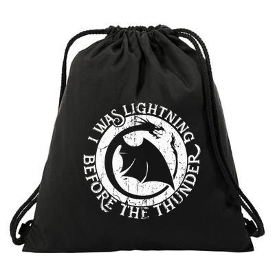 I Was Lightning Before The Thunder Drawstring Bag
